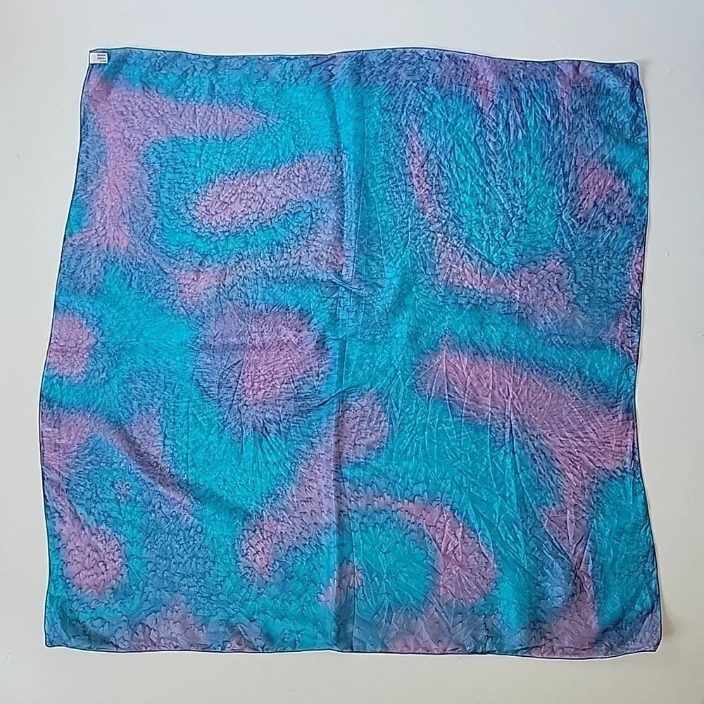Handmade‎ Silk Chiffon Square Scarf 33